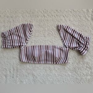 Peony puff sleeve bikini top